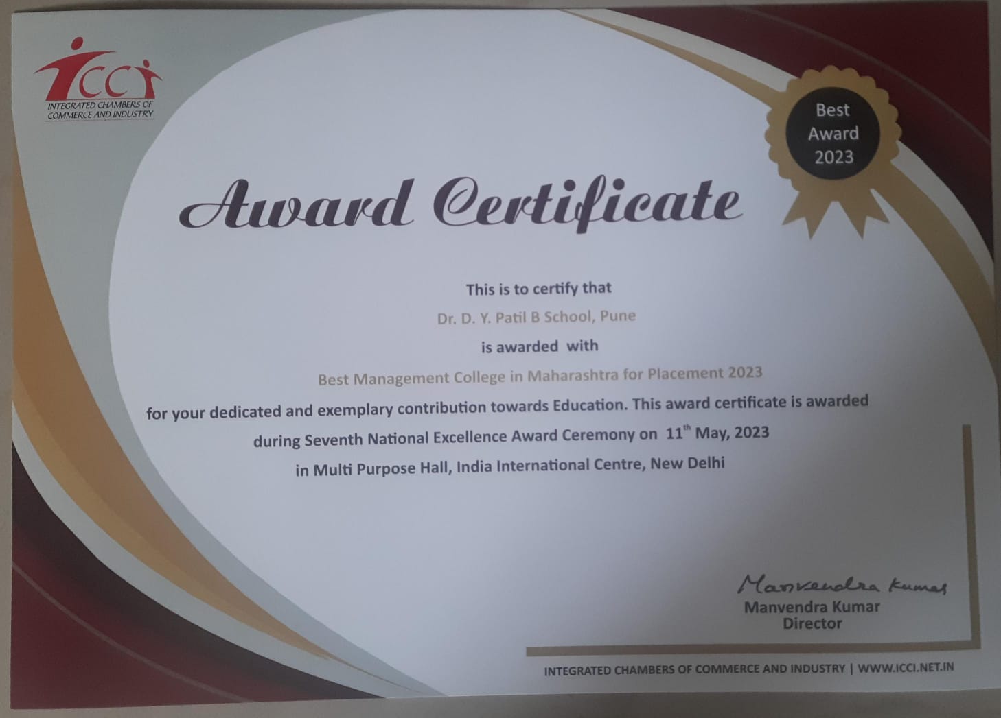 Placement Excellence Award