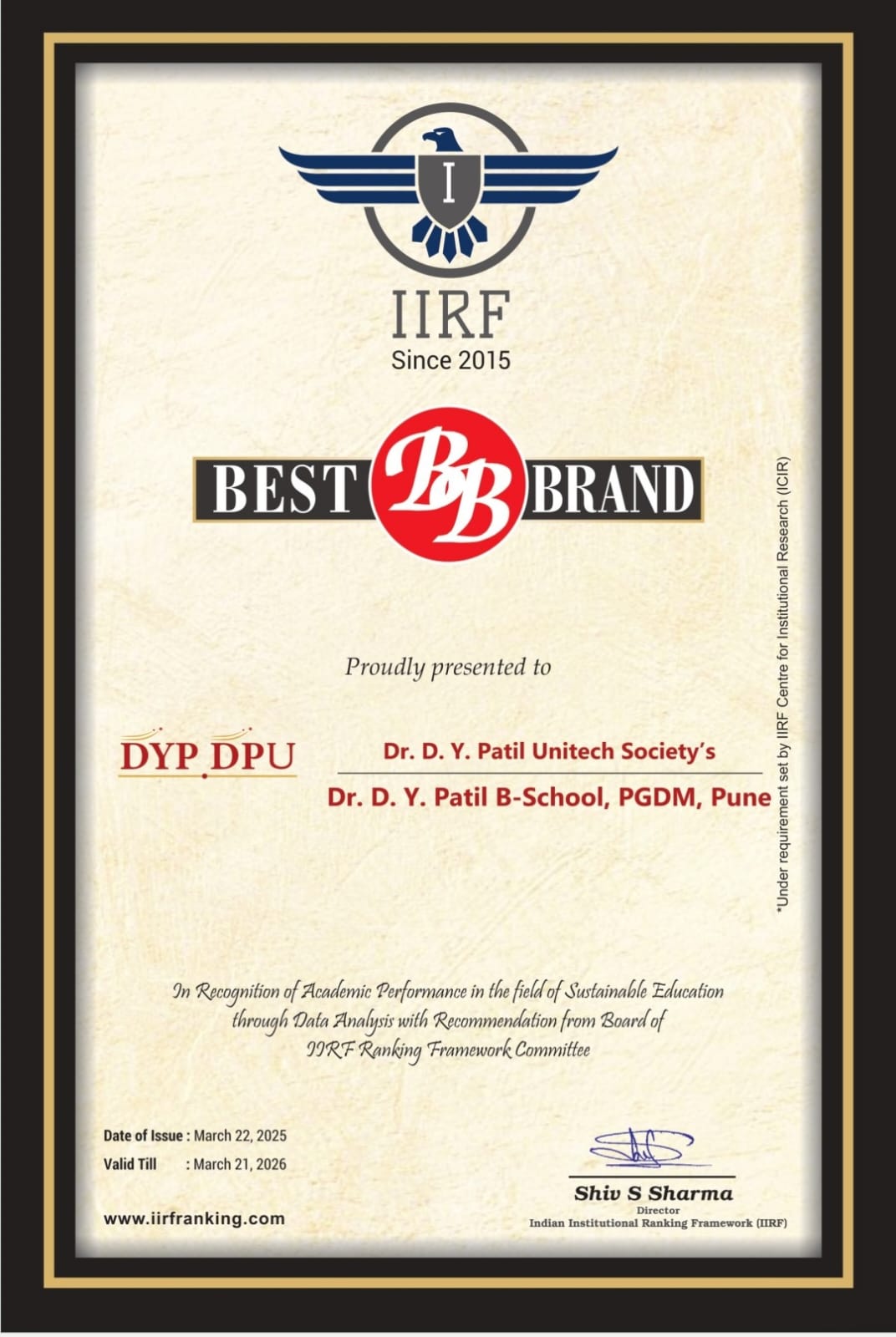 Placement Excellence Award